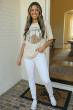 Load image into Gallery viewer, Boho Peace Patchwork Oversized Graphic Tee
