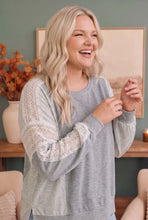Load image into Gallery viewer, Lounging in Lace Grey Set

