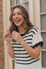 Load image into Gallery viewer, Stripe It Right Knit Sweater Top
