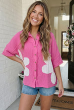 Load image into Gallery viewer, Big Bloom Button Down in Hot Pink
