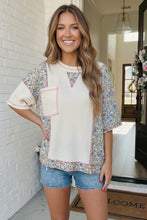 Load image into Gallery viewer, Floral Patchwork Waffle Knit Top
