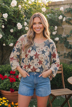 Load image into Gallery viewer, Star Spangled Crochet Sweater
