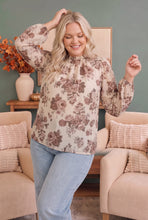 Load image into Gallery viewer, Vintage Rose Garden Floral Blouse
