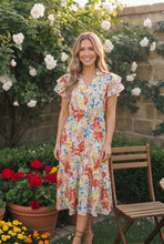 Load image into Gallery viewer, Sunny and Bright Floral Midi Dress
