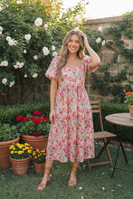 Load image into Gallery viewer, Bouquet of Tulips Pocketed Midi Dress
