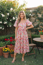 Load image into Gallery viewer, Bouquet of Tulips Pocketed Midi Dress
