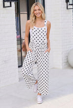 Load image into Gallery viewer, Spot On Polka Dot Wide Leg Overall Jumpsuit
