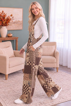 Load image into Gallery viewer, Cozy Patchwork Dreams Wide Leg Overall Set
