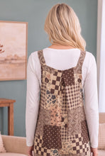 Load image into Gallery viewer, Cozy Patchwork Dreams Wide Leg Overall Set
