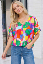 Load image into Gallery viewer, Tropical Pop Art V-Neck Top
