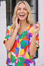 Load image into Gallery viewer, Tropical Pop Art V-Neck Top

