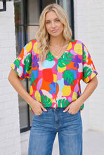 Load image into Gallery viewer, Tropical Pop Art V-Neck Top
