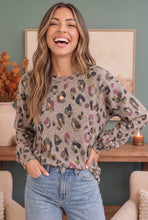 Load image into Gallery viewer, Wild One Colorful Leopard Sweater Top
