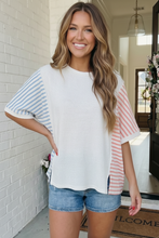 Load image into Gallery viewer, Stripe It Up Waffle Knit Top
