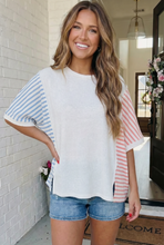 Load image into Gallery viewer, Stripe It Up Waffle Knit Top
