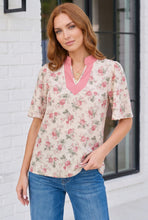 Load image into Gallery viewer, Rosy Garden Flutter Sleeve Blouse
