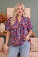 Load image into Gallery viewer, Blooming Beautifully Floral Puff Sleeve Top

