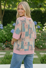 Load image into Gallery viewer, Patchwork Dreams Short Sleeve Top
