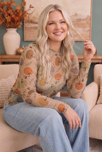 Load image into Gallery viewer, Pumpkin Patch Pretty Mesh Long Sleeve Top

