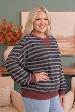 Load image into Gallery viewer, Perfect Plum Striped Sweater
