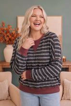 Load image into Gallery viewer, Perfect Plum Striped Sweater
