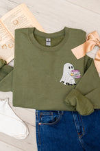 Load image into Gallery viewer, PREORDER: Embroidered Reading Ghost Sweatshirt
