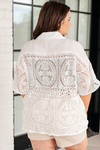 Load image into Gallery viewer, VERY J- Head in the Clouds Lace Button Down
