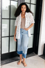 Load image into Gallery viewer, VERY J- Head in the Clouds Lace Button Down
