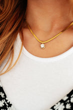 Load image into Gallery viewer, NO TARNISH- Here to Shine Gold Plated Necklace in White
