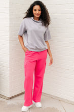 Load image into Gallery viewer, RAE MODE- Run, Don&#39;t Walk Cargo Sweatpants in Flamingo Pink
