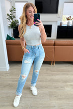 Load image into Gallery viewer, Aiden High Rise Patch Pocket Distressed Boyfriend Jeans- JUDY BLUE
