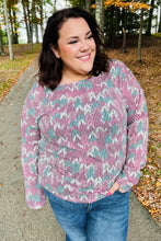 Load image into Gallery viewer, Magenta &amp; Teal Vintage Two Tone Knit Top
