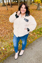 Load image into Gallery viewer, Feeling Bold Ivory Sherpa Fleece Faux Leather Jacket
