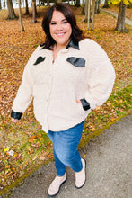 Load image into Gallery viewer, Feeling Bold Ivory Sherpa Fleece Faux Leather Jacket
