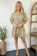 Load image into Gallery viewer, Freshly Picked Yellow Florals Cotton Bubble Dress
