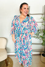 Load image into Gallery viewer, Star Struck Vintage Floral Midi Dress with Side Pockets
