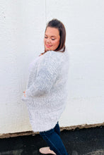 Load image into Gallery viewer, Leading Lady Slate Blue Two Tone Fuzzy Soft Brushed Cardigan
