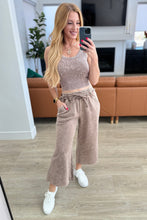 Load image into Gallery viewer, ZENANA- Acid Wash Wide Leg Sweatpants in Mocha
