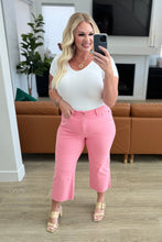 Load image into Gallery viewer, JUDY BLUE- Lisa High Rise Control Top Wide Leg Crop Jeans in Pink
