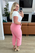 Load image into Gallery viewer, JUDY BLUE- Lisa High Rise Control Top Wide Leg Crop Jeans in Pink
