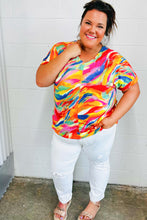 Load image into Gallery viewer, Watercolor Paint Strokes V Neck Top
