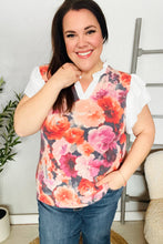 Load image into Gallery viewer, You Got This Floral Hacci TwoFer Short Ruffle Sleeve Blouse
