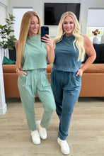 Load image into Gallery viewer, Limber Up Tapered Leg Joggers in Slate Blue- RAE MODE
