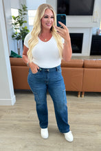 Load image into Gallery viewer, Leila High Rise Cargo Straight Jeans- JUDY BLUE
