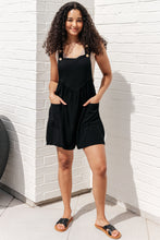 Load image into Gallery viewer, JODIFUL- I Want You Back Linen Blend Shortall&#39;s in Black
