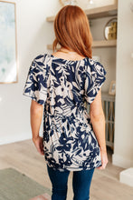 Load image into Gallery viewer, SHOPIN LA- In Contrast Floral V-Neck Top
