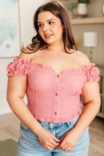 Load image into Gallery viewer, POL- In Fair Verona Button Up Crop in Pink
