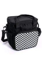 Load image into Gallery viewer, BEACH READY! Insulated Checked Tote in Black
