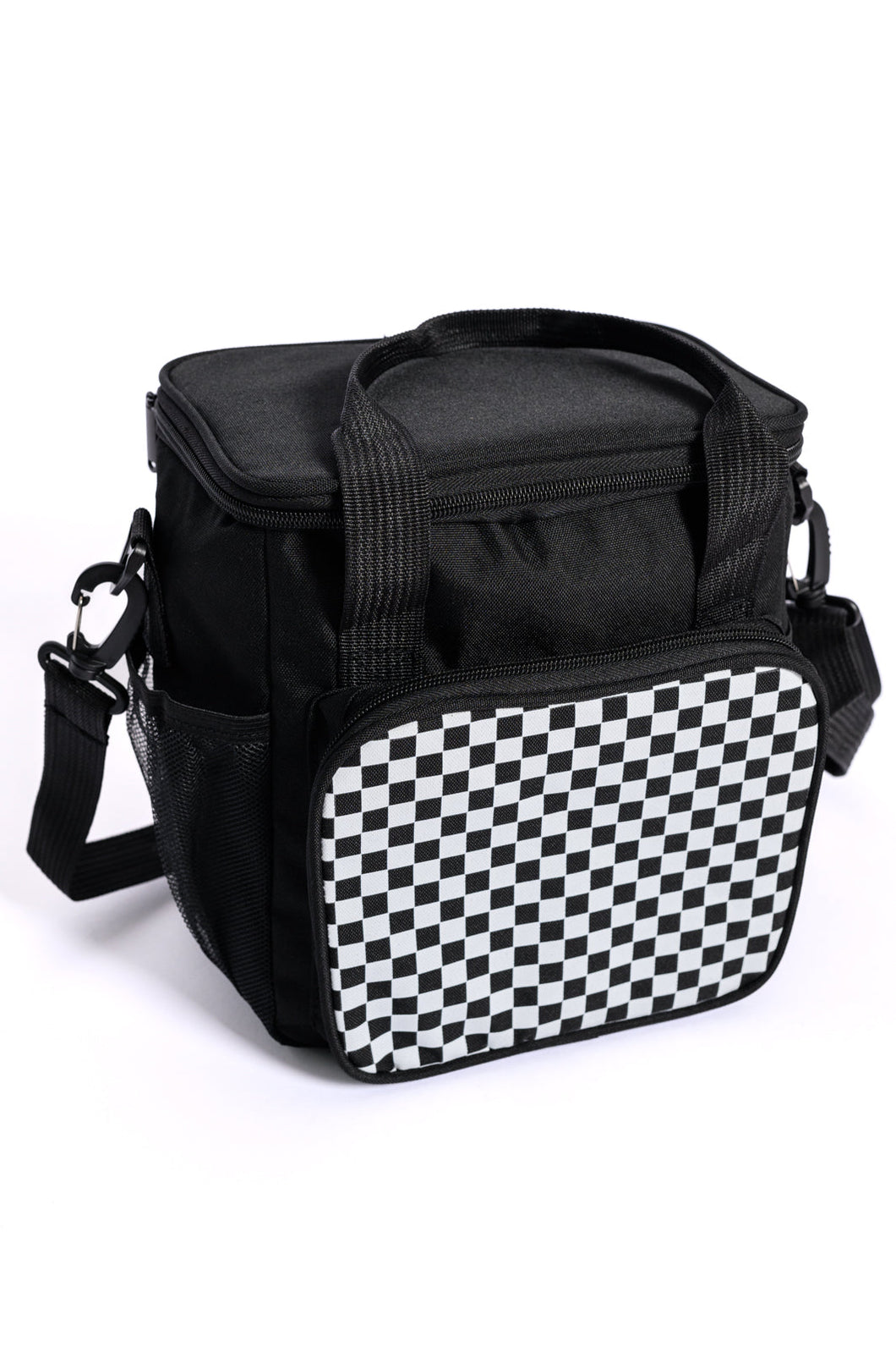 BEACH READY! Insulated Checked Tote in Black