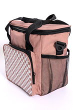 Load image into Gallery viewer, BEACH READY!! Insulated Checked Tote in Pink
